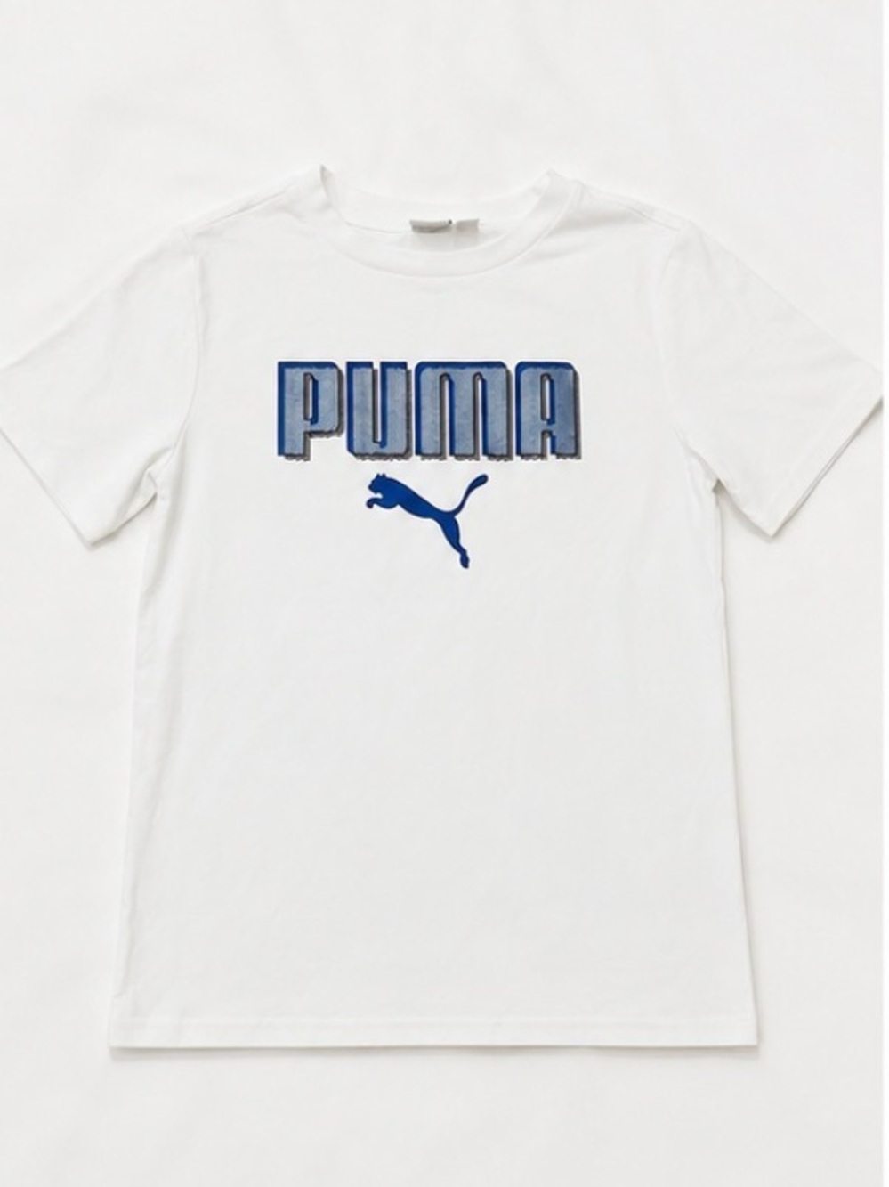 Boys 10/12 PUMA White/Blue T-shirt